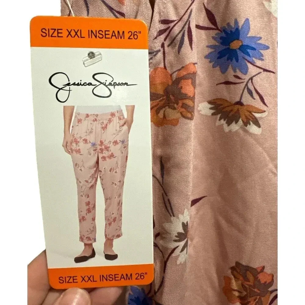 NWT Jessica Simpson Floral Tapered Pants‎ - Picture 2 of 7